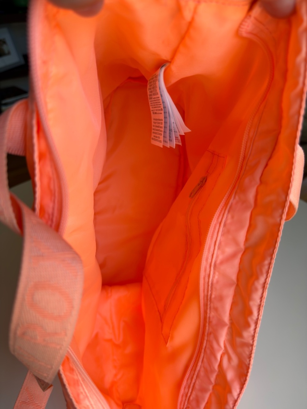 Roxy Lightweight Peach Tote - Picture 11 of 13